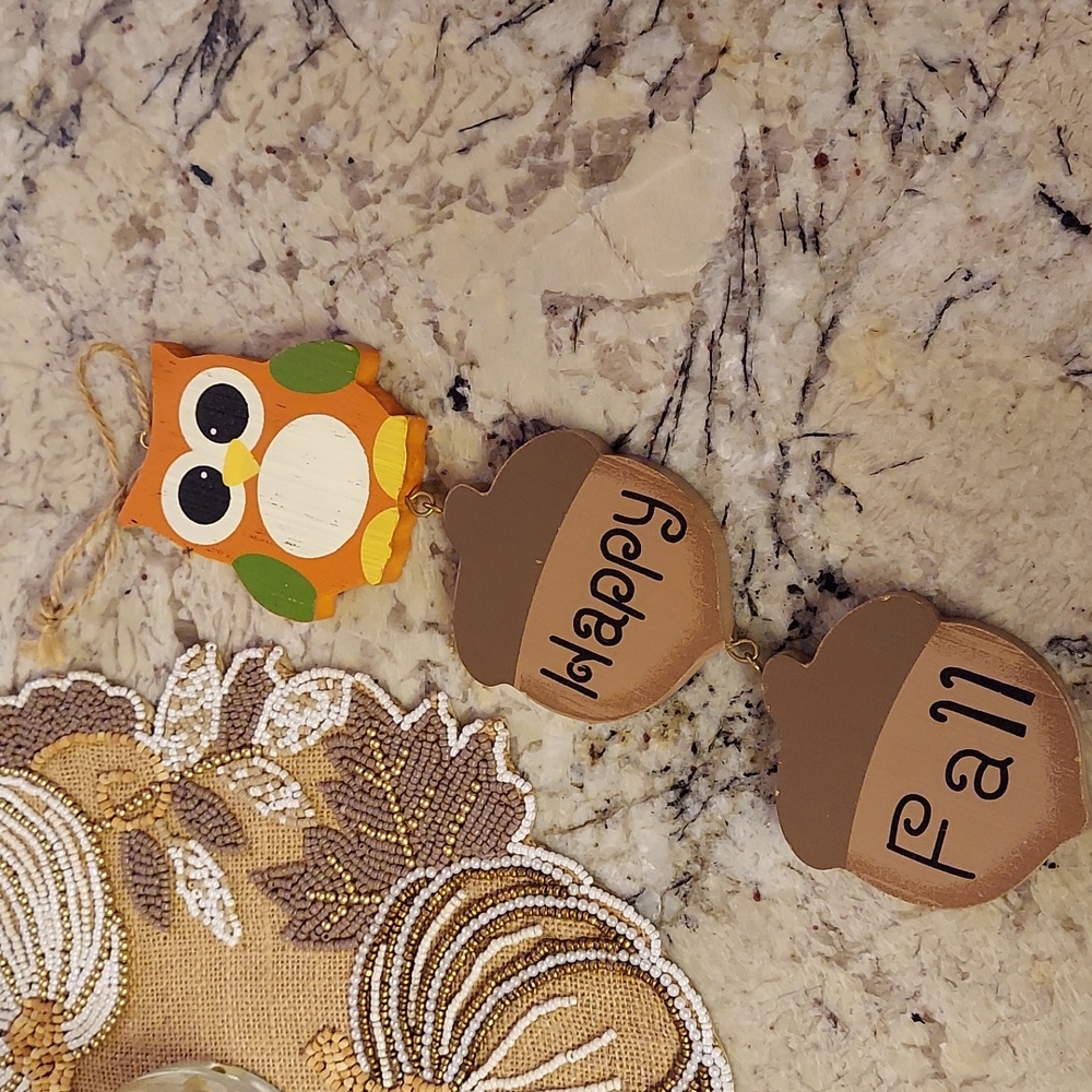 Distressed wood fall hanging sign
